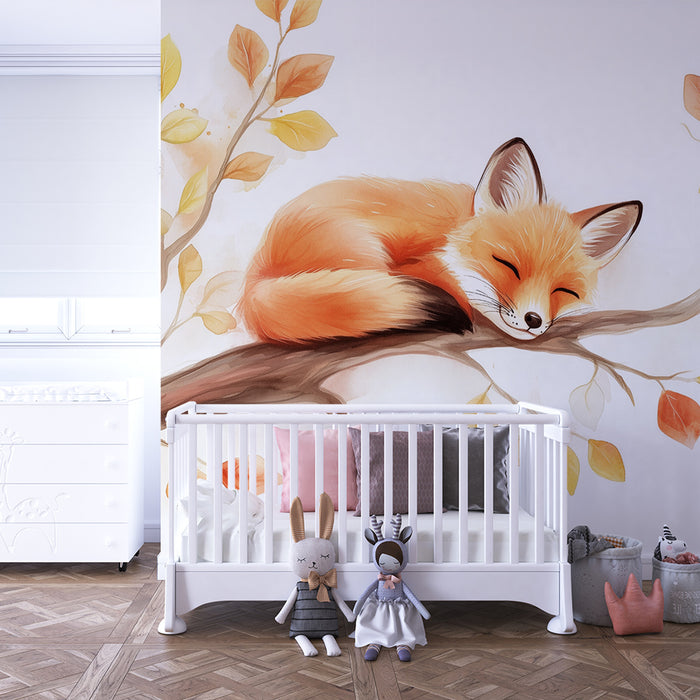 Barntapet | Sovande räv på gren