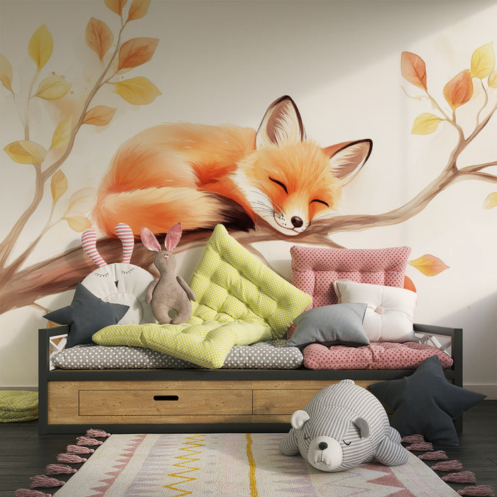 Barntapet | Sovande räv på gren