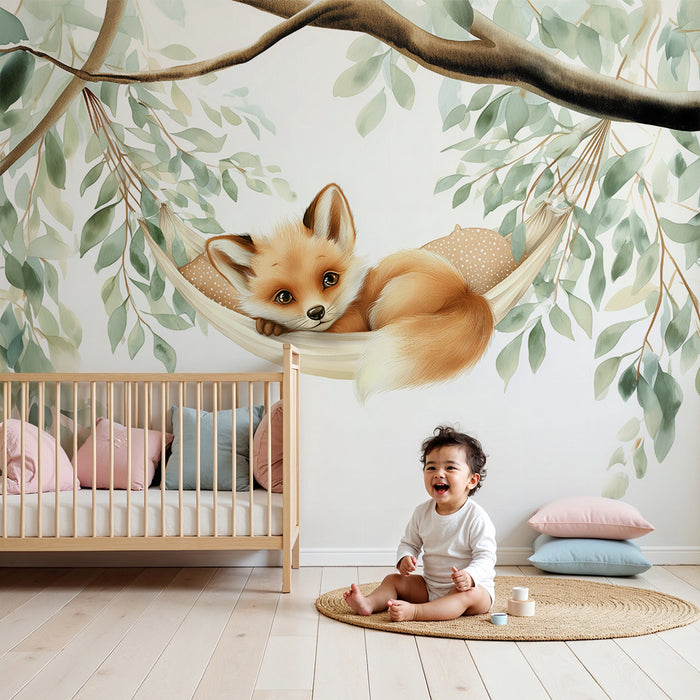 Tapet vulpe | Ilustrație adorabilă și liniștitoare