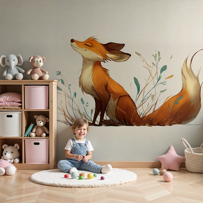 Tapet vulpe | Ilustrație animată