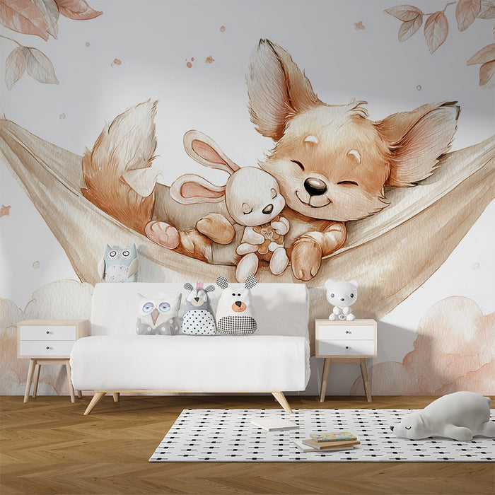 Tapeta s roztomilými zvieratkami | Mäkké snívanie pre detskú izbu