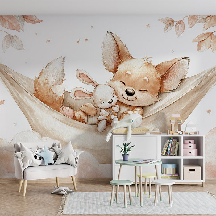 Tapeta s roztomilými zvieratkami | Mäkké snívanie pre detskú izbu