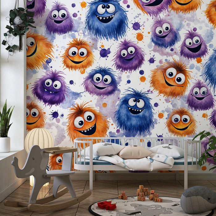 Χαριτωμένα τέρατα ταπετσαρία | Δημιουργικότητα και χρώμα