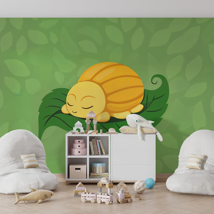 Papel pintado infantil | Dulzura del caracol dormido