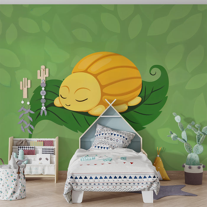 Papel pintado infantil | Dulzura del caracol dormido