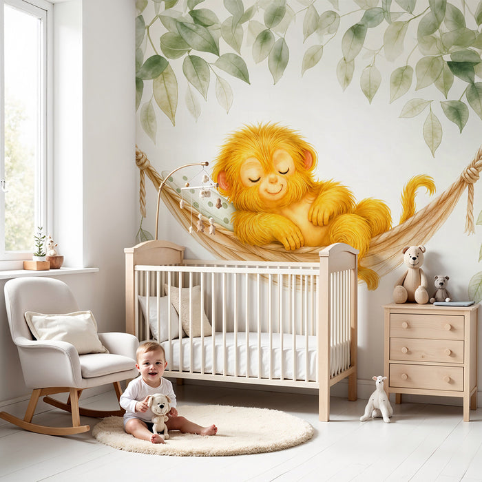 Sød abe tapet | Til børneværelset