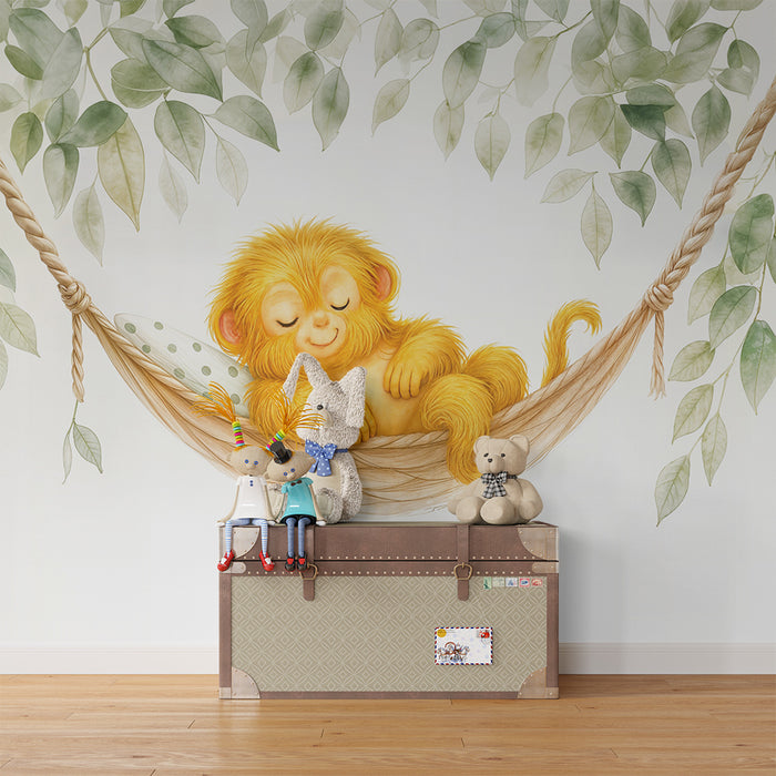 Sød abe tapet | Til børneværelset