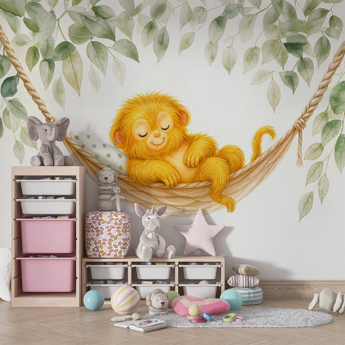 Sød abe tapet | Til børneværelset