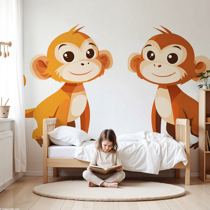 Tapeta z małpkami | Zabawna i kolorowa