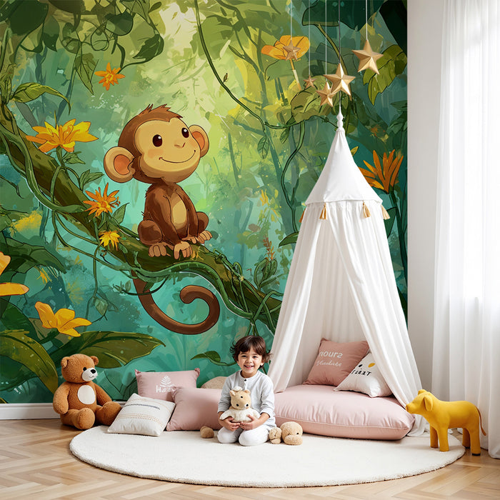 Papier peint opica | Pustolovščina v džungli