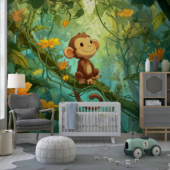 Papier peint opica | Pustolovščina v džungli