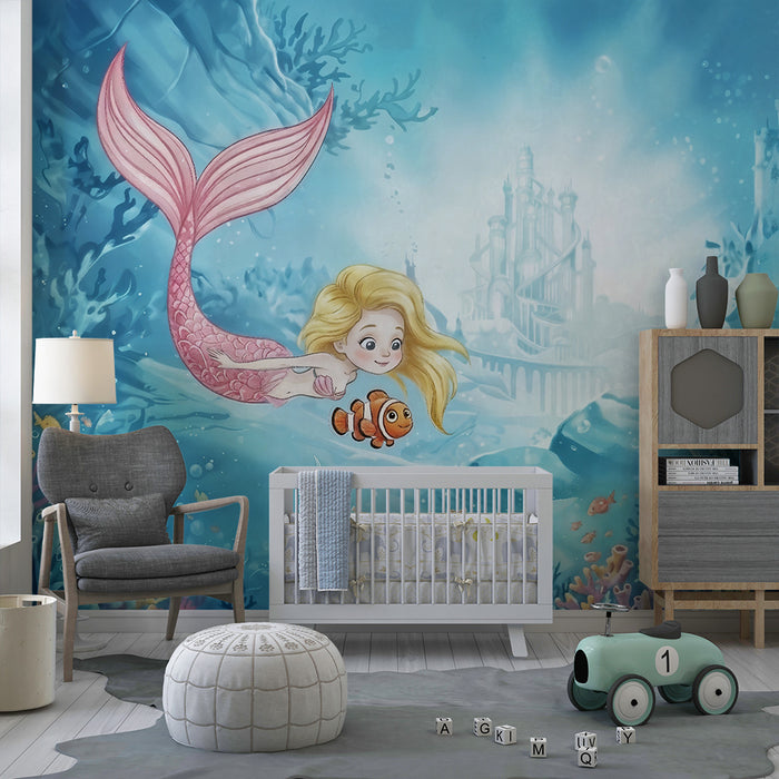 Barnrumspapper | Magisk havssirena