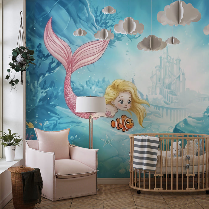 Barnrumspapper | Magisk havssirena