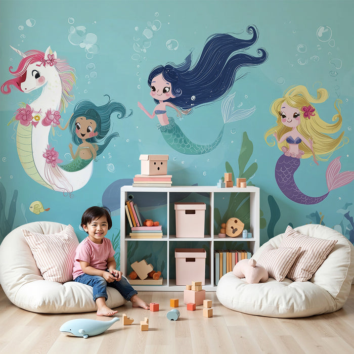 Papier de sirena in samorog | Morska in fantastična tema