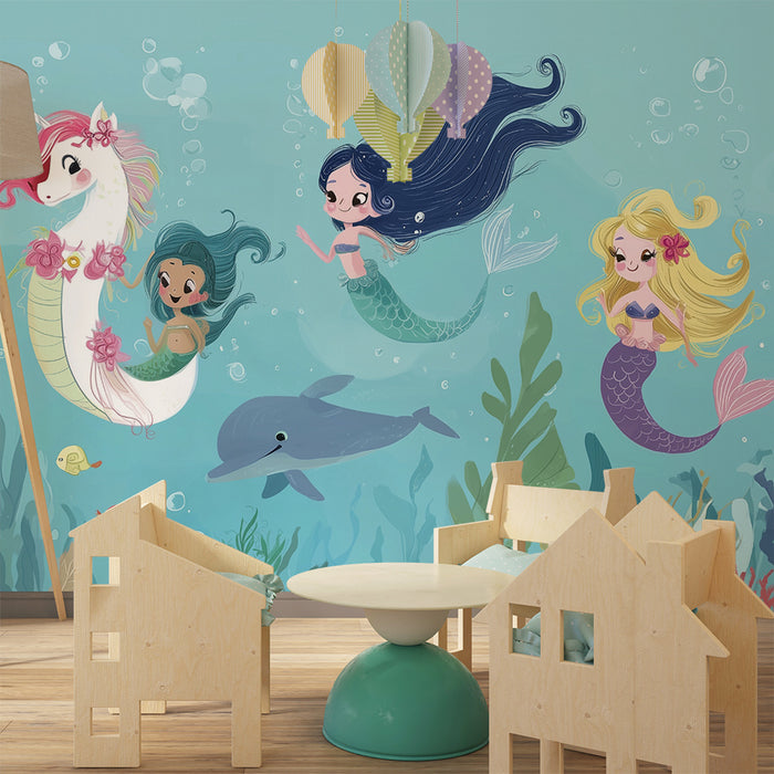 Papier de sirena in samorog | Morska in fantastična tema