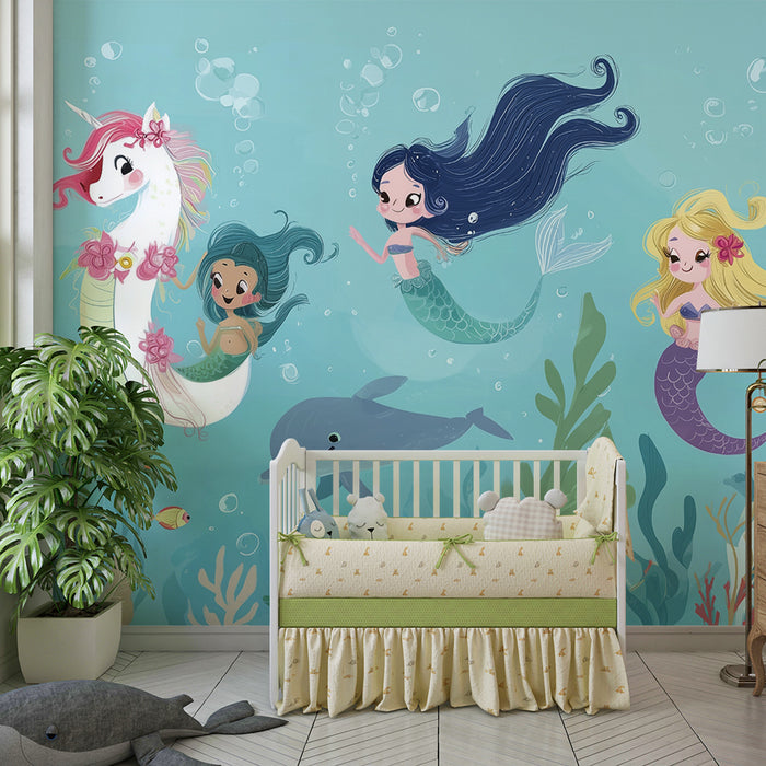 Papier de sirena in samorog | Morska in fantastična tema