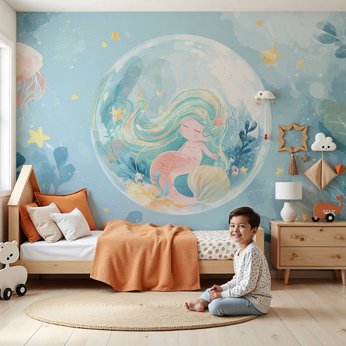 Tapeta sirena | Čarobne oceanske ilustracije