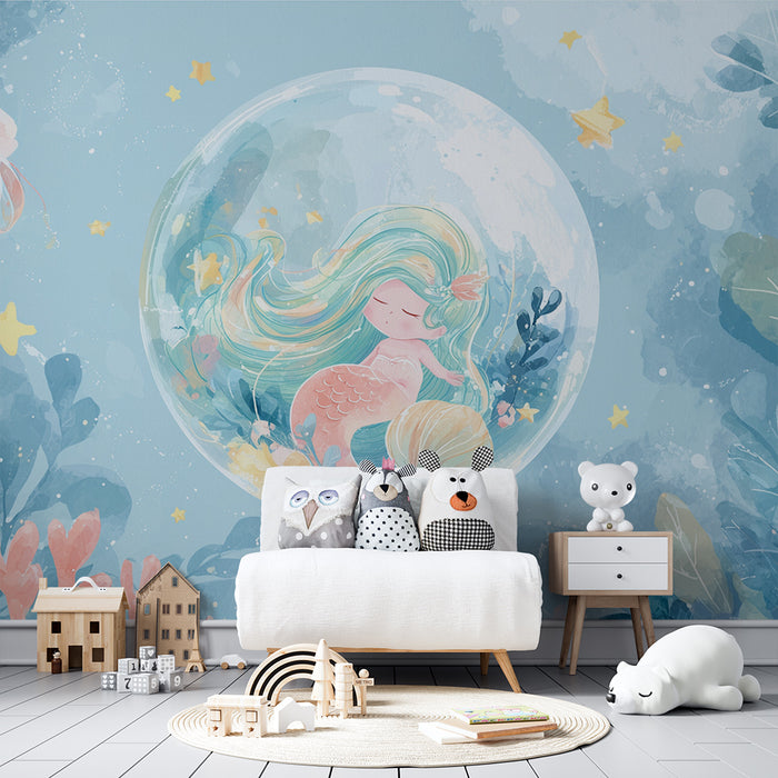 Tapeta sirena | Čarobne oceanske ilustracije