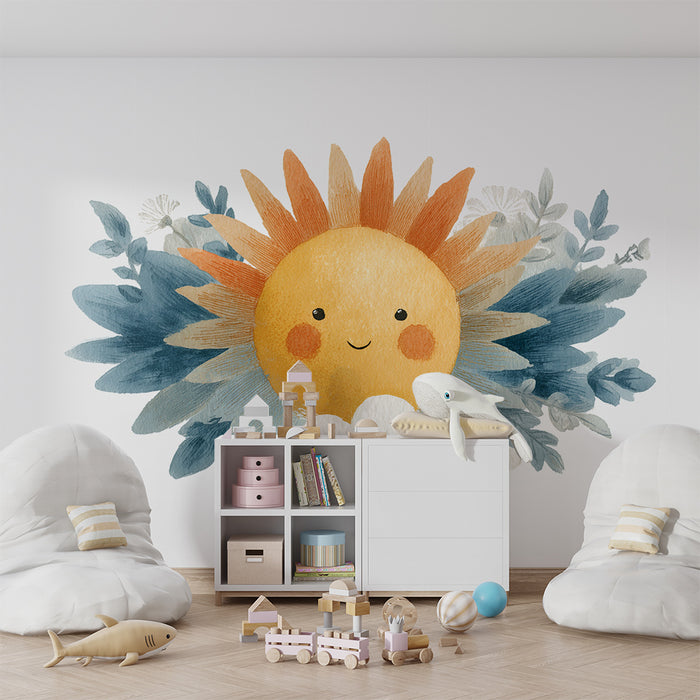 Tapet s'meshno sl'ntse | Blag akvarel illustration