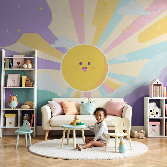 Tapeta Slunce Veselá | Dětský a Barevný Design