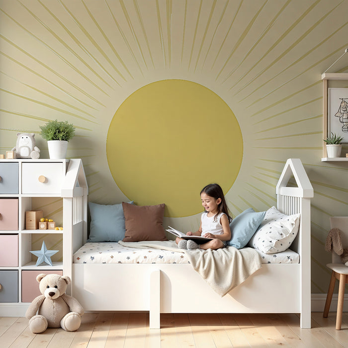 Papel pintado infantil | Rayo de sol dorado