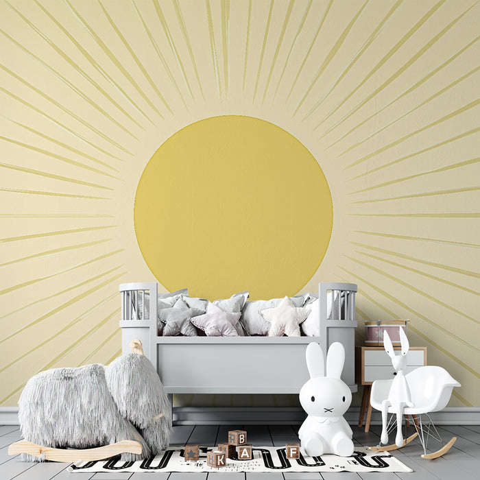 Papel pintado infantil | Rayo de sol dorado