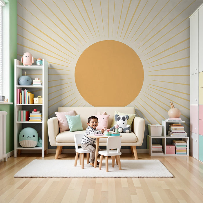 Papel pintado infantil | Sol brillante