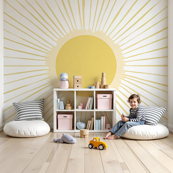 Papel pintado infantil | Rayos de sol brillantes