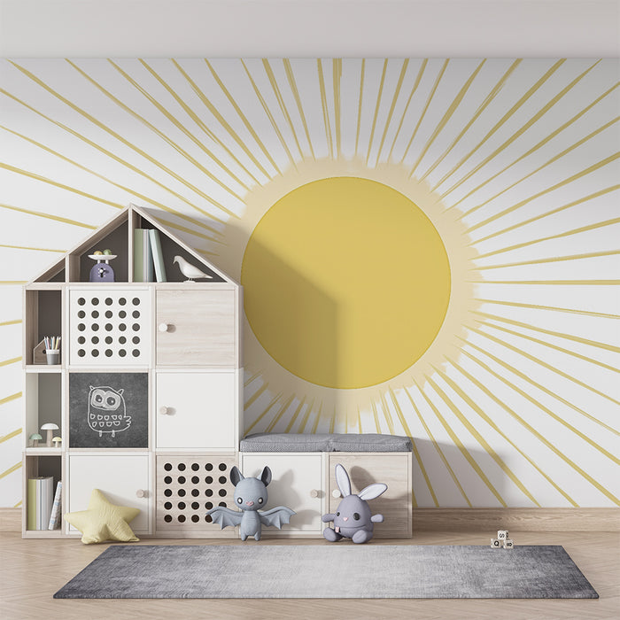 Papel pintado infantil | Rayos de sol brillantes