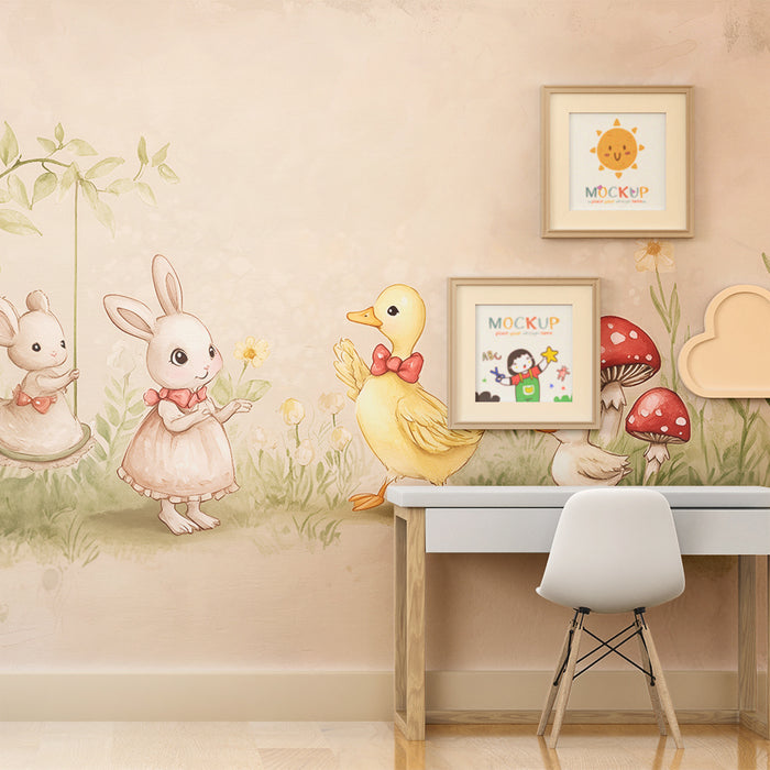 Barntapet | Söta djur och mjuk natur