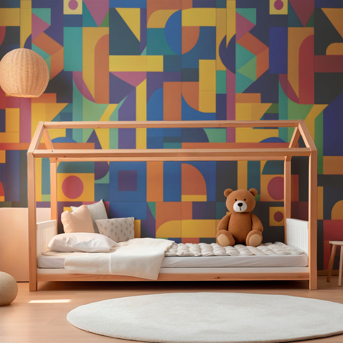 Kinderkamer behang | Kleurrijke en speelse geometrie