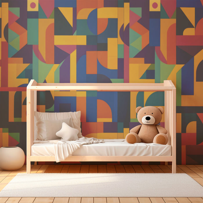 Kinderkamer behang | Kleurrijke en speelse geometrie