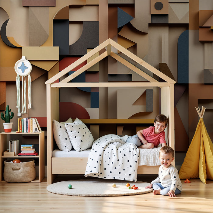 Børneværelse tapet | Abstrakte geometriske former