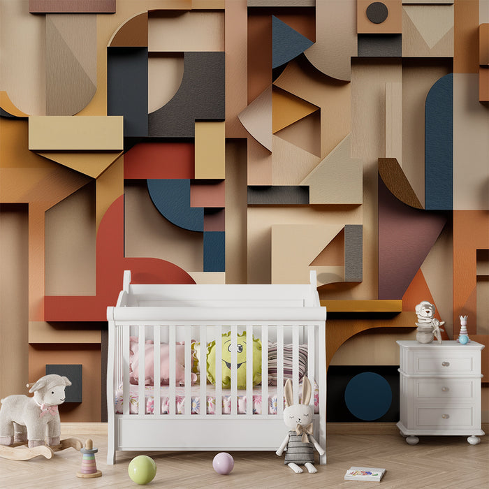Børneværelse tapet | Abstrakte geometriske former
