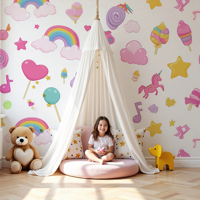 Tapeta jednorog | Šareni i veseli dizajn