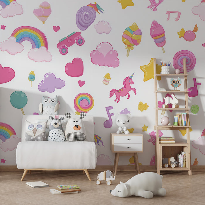 Tapeta jednorog | Šareni i veseli dizajn