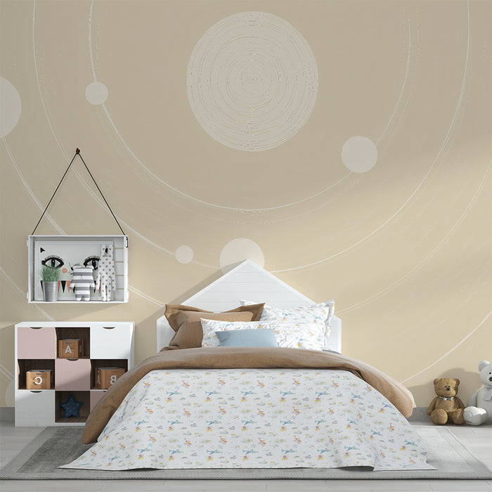 Barntapet | Beige solsystem