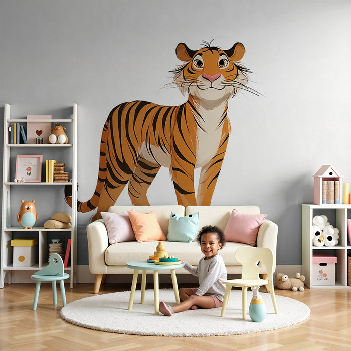 Tiger Tapete Niedlich | Niedliches Tiger-Illustration
