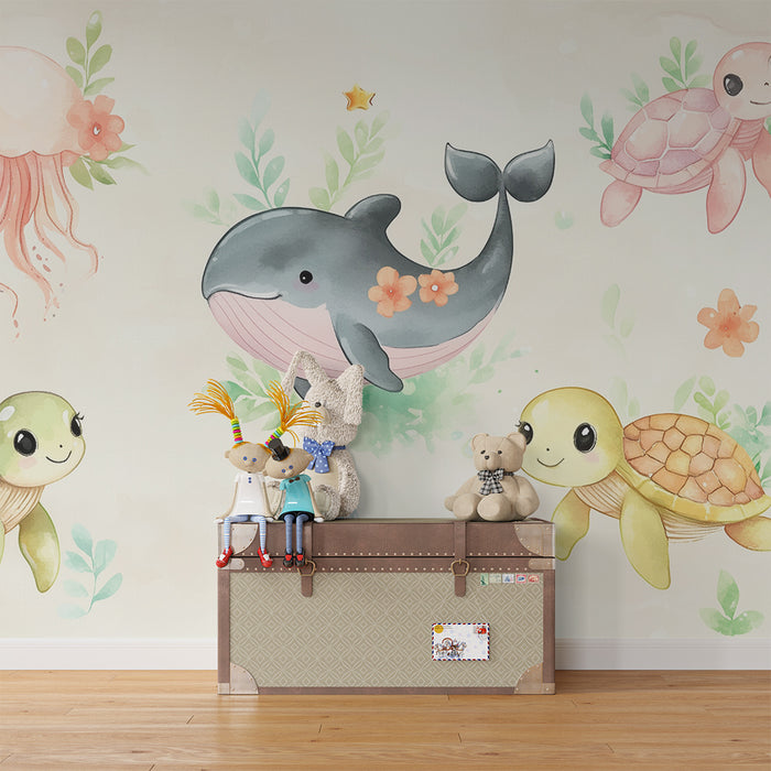 Barntapet | Äventyr under havet med söta djur