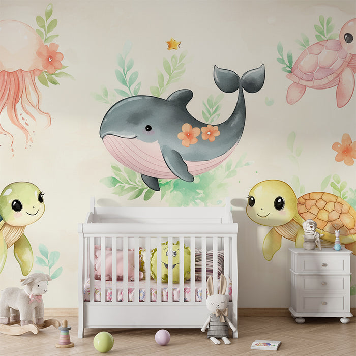 Barntapet | Äventyr under havet med söta djur