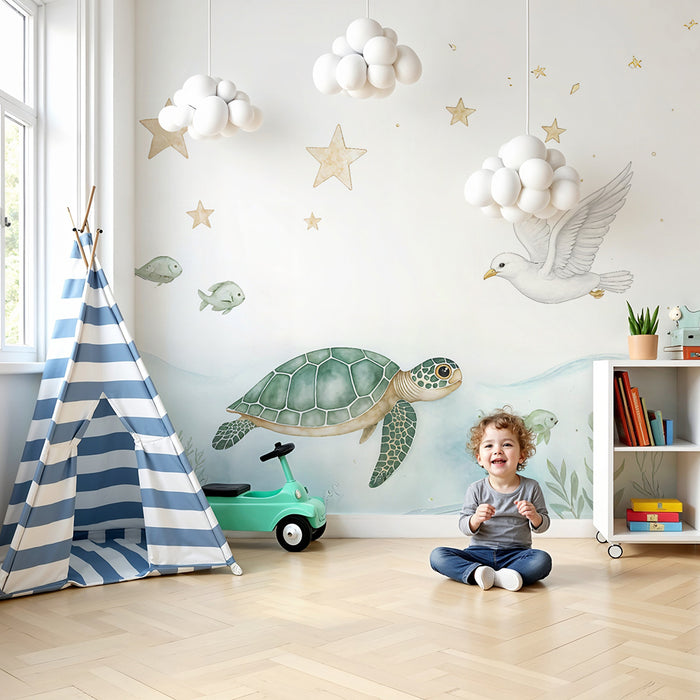 Skildpaddetapet og stjerner | Fortryllet havscene