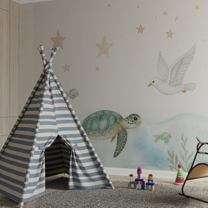 Skildpaddetapet og stjerner | Fortryllet havscene