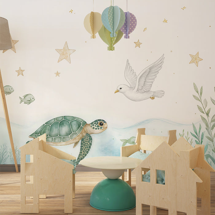 Skildpaddetapet og stjerner | Fortryllet havscene