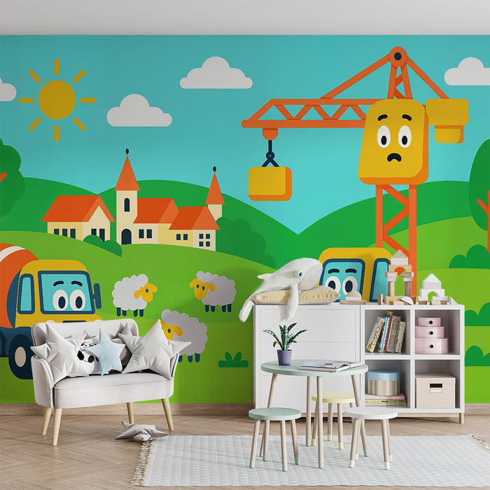 Barntapet | Glada fordon på landet