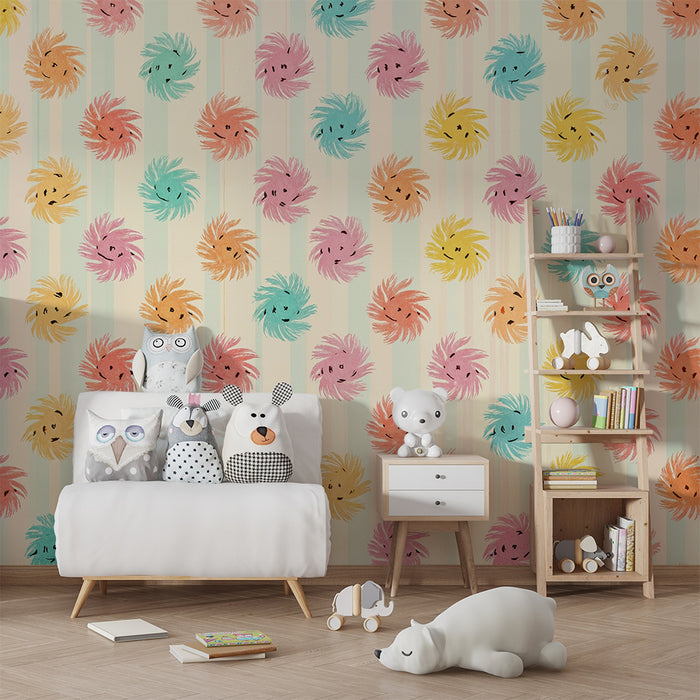 Barntapet | Glada och färgglada virvlar