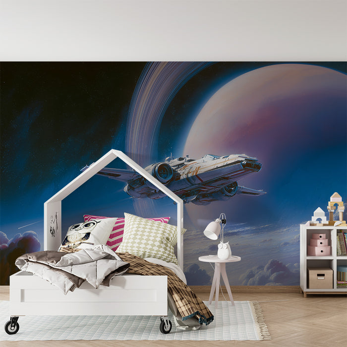 Lastenhuoneen tapetti | Avaruusseikkailu ja kaukainen planeetta