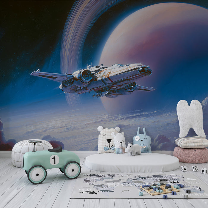 Lastenhuoneen tapetti | Avaruusseikkailu ja kaukainen planeetta