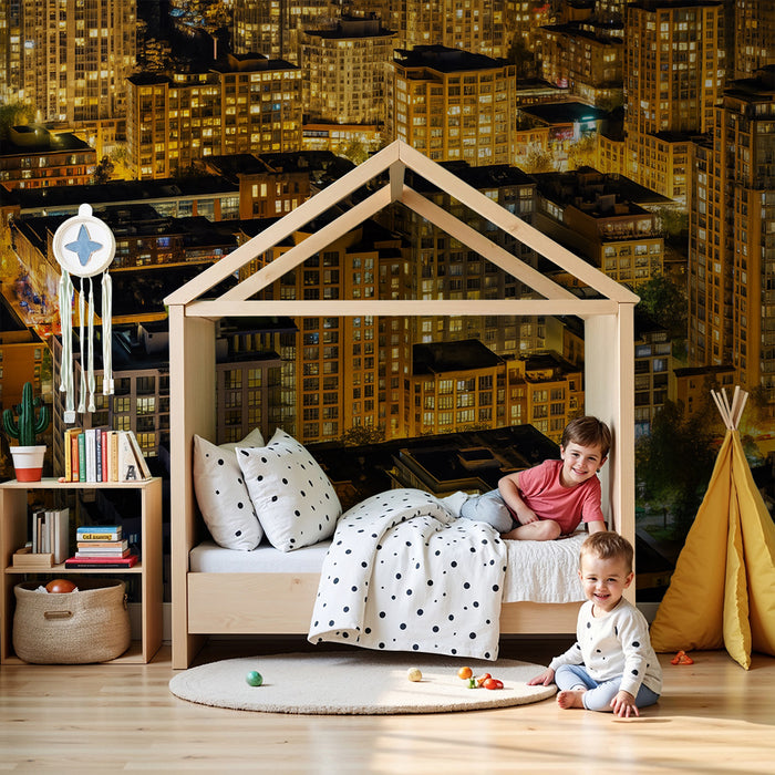 Χαρτί τοίχου παιδικού δωματίου | Νυχτερινό φωτεινό κέντρο