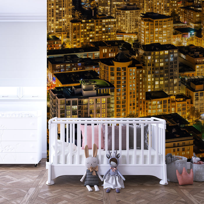 Χαρτί τοίχου παιδικού δωματίου | Νυχτερινό φωτεινό κέντρο