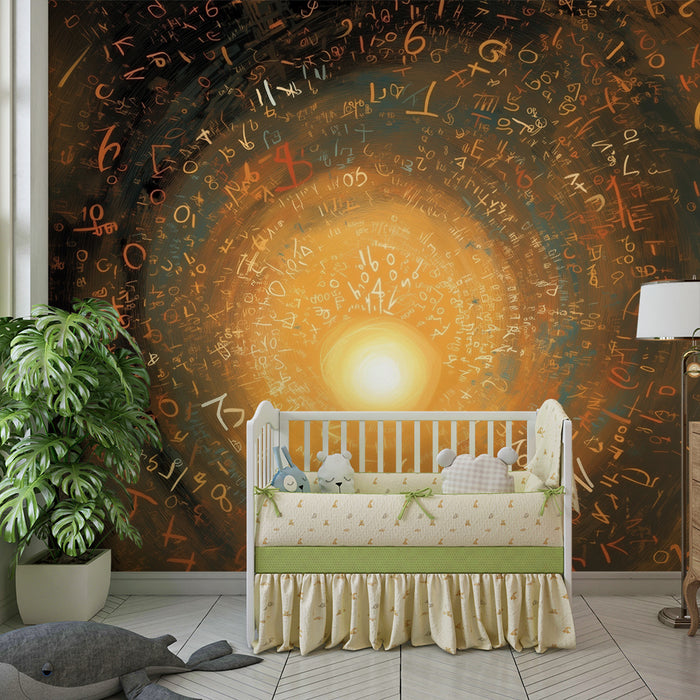 Gyermekszoba tapéta | Fényes digitális spirál